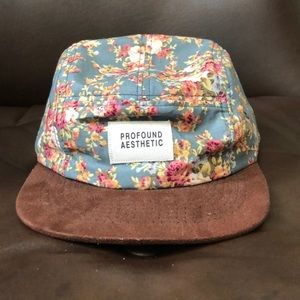 Profound Aesthetic Floral Print Five Panel Hat